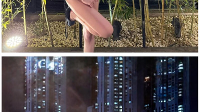 호텔 수영장에서 호캉스 제대로 즐기는 비키니녀