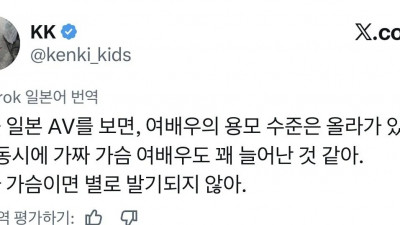 요즘 야동에 가짜 가슴 늘었다는 트윗에 대한 반응들