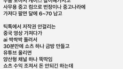 나가서 돈버는게 이해 안되는 디시인