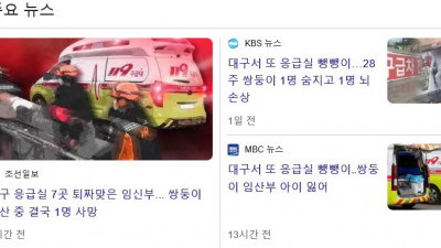 대구 산모 뺑뺑이 사망 사건에 대한 한 의견